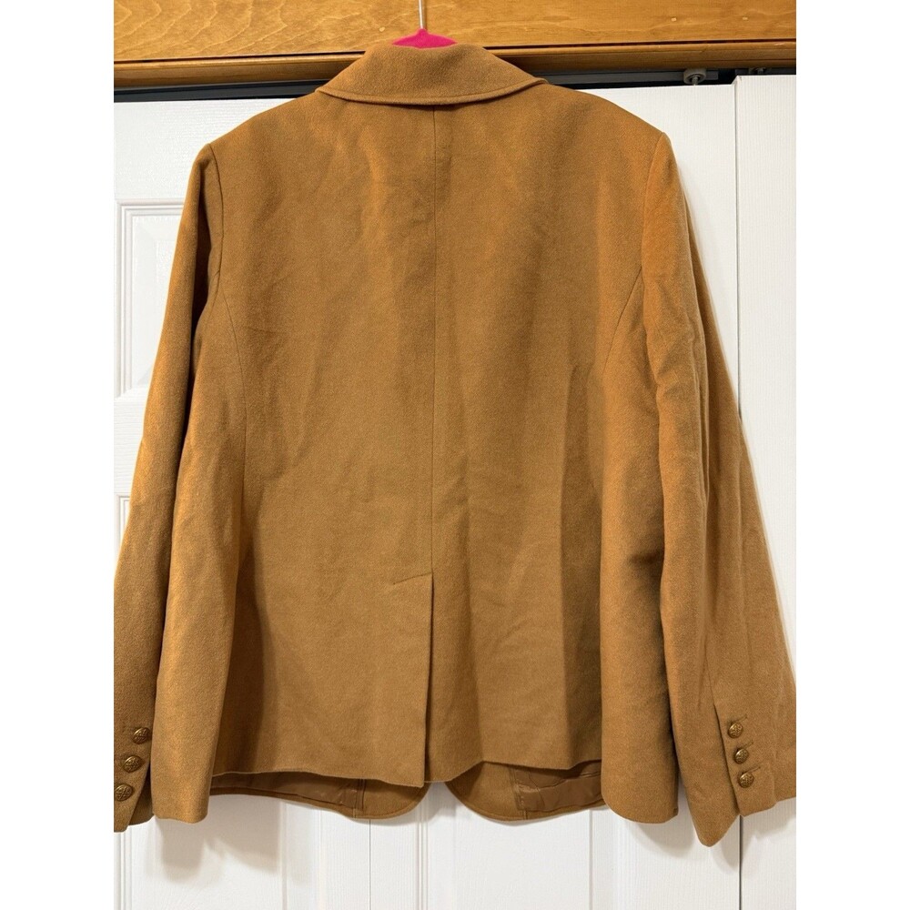 Sutton Studio 100% Cashmere Blazer Jacket Tan Button Front Lined Pockets  18W/L - Picture 5 of 10